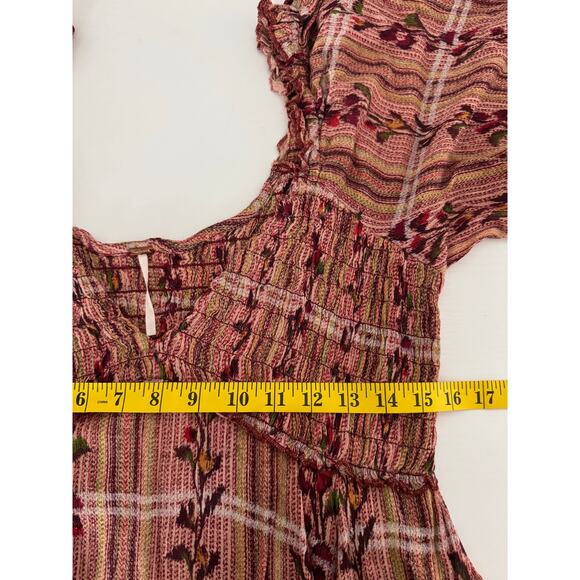 Free People Women’s Jackie Mini Dress Aztec New Size Large Boho Casual - Picture 9 of 9